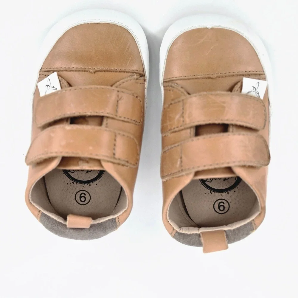 Little Love Bug Toddler Shoes Size 6 Lot Tan Used Black NWOT Barefoot Sneakers